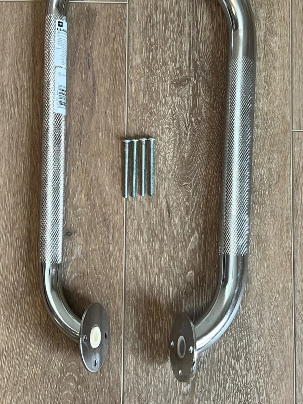 2 Guardian Medline Stainless Steel Grab Bars (17 inches long)